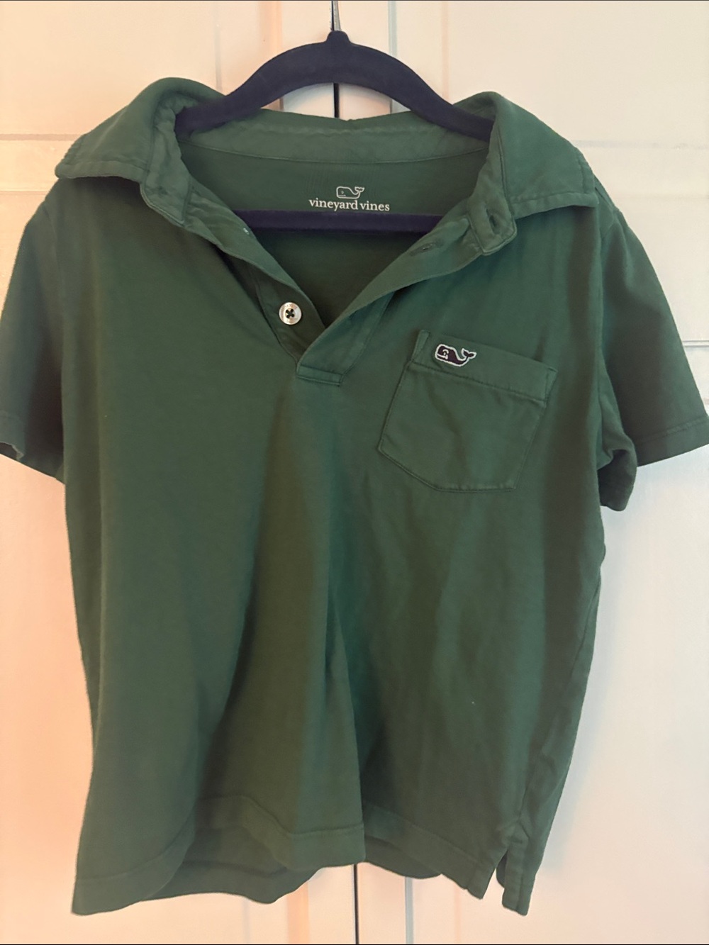 Vineyard Vines Boys Dark Green Pocket Polo